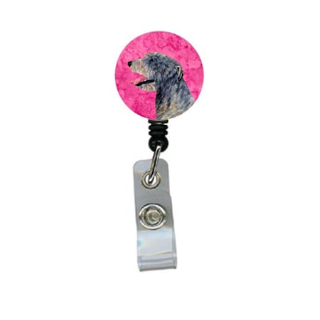 Teachers Aid Irish Wolfhound Retractable Badge Reel Or Id Holder With Clip TE887670